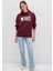 Mavi Logo Baskılı Kapüşonlu Bordo Sweatshirt 1600361-85493 12