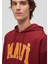 Mavi Logo Baskılı Bordo Kapüşonlu Sweatshirt 067149-85493 17