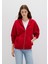 Fermuarlı Kapüşonlu Kırmızı Basic Sweatshirt 1611775-82054 8