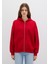 Fermuarlı Kapüşonlu Kırmızı Basic Sweatshirt 1611775-82054 11
