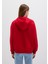 Fermuarlı Kapüşonlu Kırmızı Basic Sweatshirt 1611775-82054 12