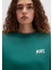 Mavi Logo Baskılı Yeşil Crop Sweatshirt 1611601-71874 17