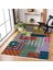 Renkli Patchwork Modern Etnik Desenli Halı | Makinada Yıkanabilir | Hav Toz Vermez | Leke Tutmayaz | Kaymaz Taban | Dijital Makine Baskı | Salon Yolluk Mutfak Halısı 2