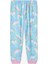 Açık Mavi Kız Çocuk Unicorn Desenli Pijama Takımı 3