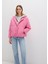Kapitone Beli Bağcıklı Pembe Ceket 1110323-86413 8