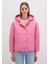 Kapitone Beli Bağcıklı Pembe Ceket 1110323-86413 11