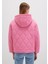 Kapitone Beli Bağcıklı Pembe Ceket 1110323-86413 12
