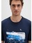 İstanbul Baskılı Lacivert Tişört 0611884-70490 12