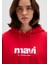 Mavi Logo Baskılı Kapüşonlu Kırmızı Sweatshirt 168334-35476 16