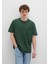 Cep Detaylı Yeşil Basic Tişört 066248-81570 8