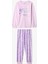Pembe Kız Çocuk Kuromi Baskılı Pamuklu Pijama Takımı 1