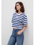 Miav Baskılı Çizgili Crop Tişört 1612456-87201 13