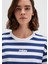 Miav Baskılı Çizgili Crop Tişört 1612456-87201 16