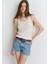 Rosie 90lar Gölgeli Indigo Mavisi Jean Şort 1447487078 9