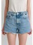 Rosie 90lar Gölgeli Indigo Mavisi Jean Şort 1447487078 15