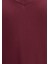 V Yaka Bordo Basic Viskoz Tişört 167714-70393 14