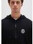MVJNS Logo Baskılı Fermuarlı Kapüşonlu Siyah Sweatshirt 0S10193-900 13