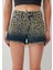 Rosie 90s Indigo Degrade Leopar Desenli Jean Şort 1447488289 15