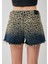 Rosie 90s Indigo Degrade Leopar Desenli Jean Şort 1447488289 16