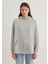 Kapüşonlu Gri Basic Sweatshirt 1S10186-83096 12