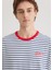 Berlin Baskılı Çizgili Unisex Tişört 2610025-70899 16