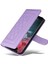 Samsung Galaxy S22 Ultra 5g Için El Kayışı ve Kart Yuvalı Premium Deri Cüzdan Kılıf-Mor (Yurt Dışından) 4