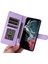 Samsung Galaxy S22 Ultra 5g Için El Kayışı ve Kart Yuvalı Premium Deri Cüzdan Kılıf-Mor (Yurt Dışından) 5