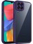 Samsung Galaxy M33,IÇIN Eabhulie Kılıf, Kamera Lens Korumalı Hibrit 2'si 1 Arada Şeffaf Kılıf-Mor (Yurt Dışından) 1