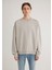 Dikiş Detaylı Gri Basic Sweatshirt 0S10314-82577 10