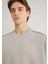 Dikiş Detaylı Gri Basic Sweatshirt 0S10314-82577 12