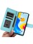 Xiaomi Poco M4 Pro 5g Için El Kayışı ve Kart Yuvalı Premium Deri Cüzdan Kılıf-Blue (Yurt Dışından) 5