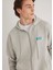 Mavi Logo Baskılı Fermuarlı Gri Sweatshirt 0611715-80196 10