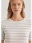 Gri Çizgili Ekru Tişört 1612126-88146 13