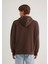 Mavi Logo Baskılı Kapüşonlu Kahverengi Sweatshirt 067149-88067 15