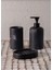 Marble Banyo Seti Siyah Siyah 3 Parça 2