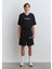 MV91 Logo Baskılı Siyah Forma Şort 0410245-900 10