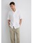 Beyaz Keten Gömlek 0211474-620 13