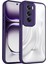 Oppo RENO12 Pro,için Eabhulie Kılıf, Kamera Lens Korumalı Hibrit 2'si 1 Arada Şeffaf Kılıf-Mor (Yurt Dışından) 1