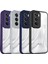 Oppo RENO12 Pro,için Eabhulie Kılıf, Kamera Lens Korumalı Hibrit 2'si 1 Arada Şeffaf Kılıf-Mor (Yurt Dışından) 2