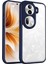 Oppo RENO11 Pro,için Eabhulie Kılıf, Kamera Lens Korumalı Hibrit 2'si 1 Arada Şeffaf Kılıf-Blue (Yurt Dışından) 1