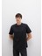 Etiket Detaylı Siyah Basic Tişört 0611824-900 9