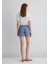 Dokulu Mavi Şort 1410132-89861 11