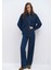 Beli Bağcıklı Lacivert Denim Pantolon 1010997-85481 9