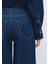 Beli Bağcıklı Lacivert Denim Pantolon 1010997-85481 16