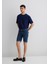 Brian Premium Blue Koyu Vintage Mavi Jean Şort 0418489817 13