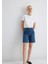 Eliana Casual Koyu Mavi Jean Şort 1411221-89749 11