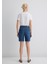 Eliana Casual Koyu Mavi Jean Şort 1411221-89749 16