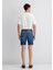 Brian Sporty Koyu Mavi Jean Şort 0418490389 14