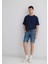 Tim Street Gölgeli Indigo Mavisi Jean Şort 0428487143 11