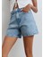 Verna 90LAR Buz Mavi Jean Şort 1410059-89747 15